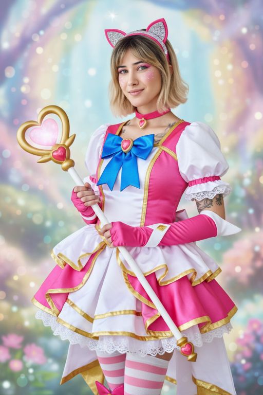 wearing anime cosplay costume